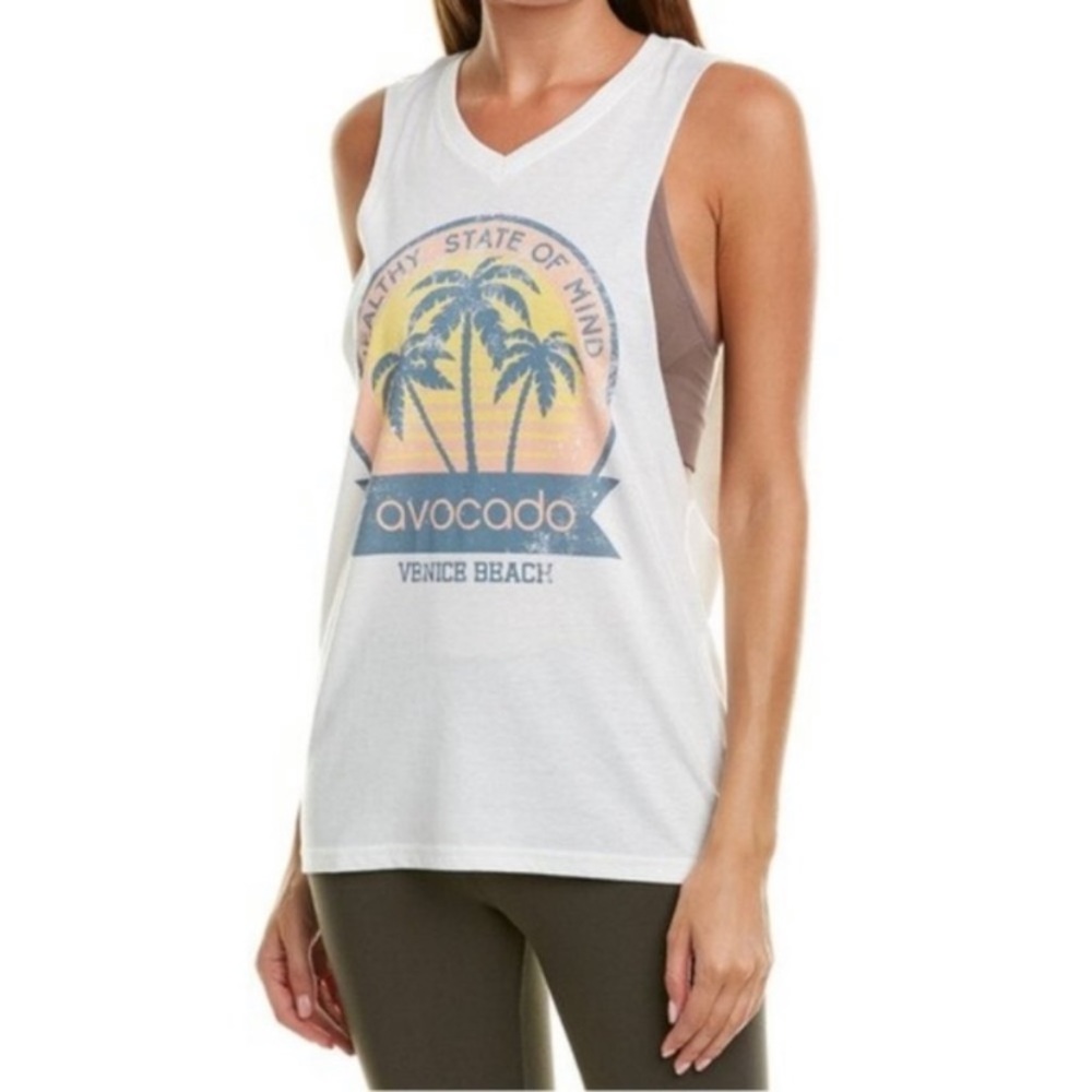 NWT Avocado Tank Vintage White